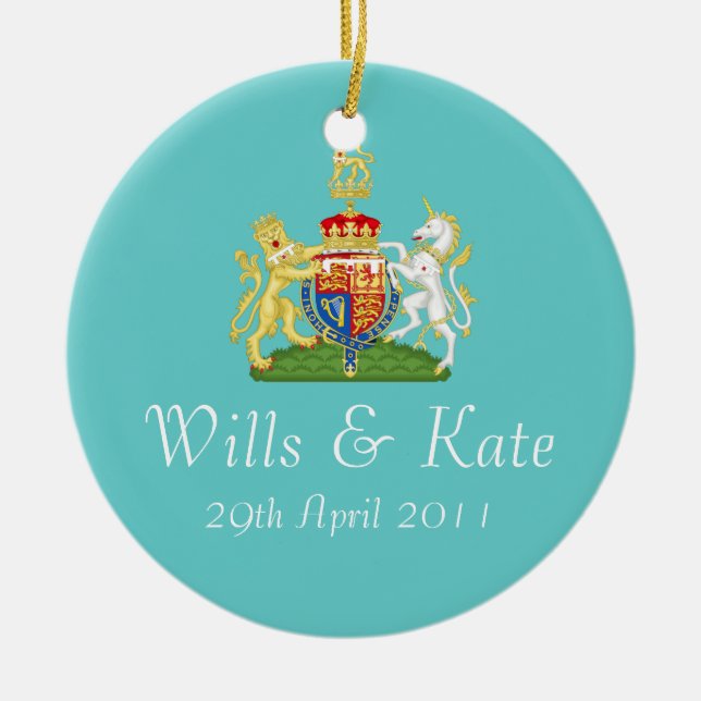 Wills And Kate Royal Wedding Keepsake Ornament (Front)