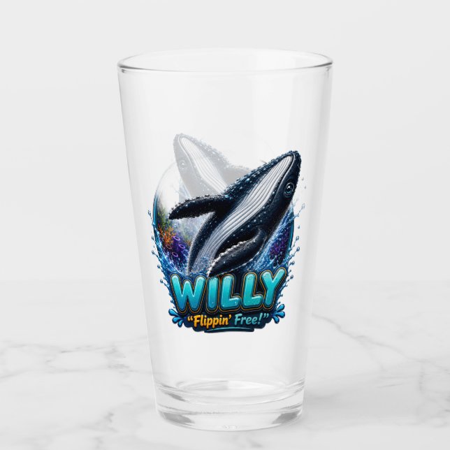 Willy Whale – Flippin’ Free. Funny Glass (Front)