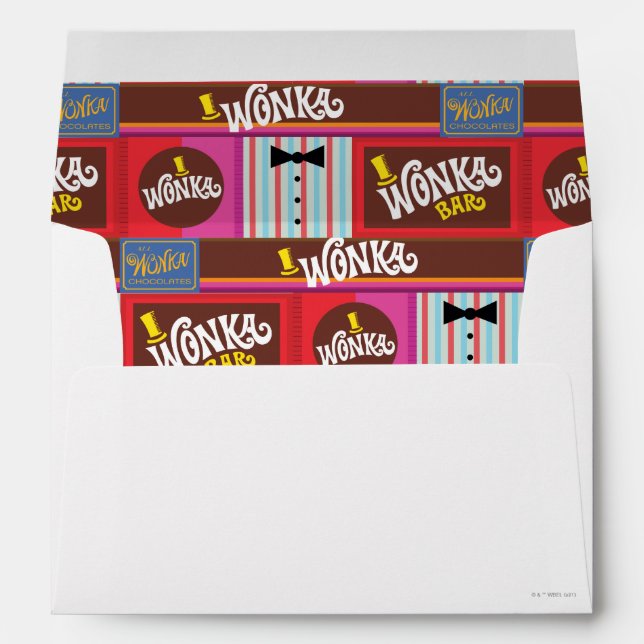 Willy Wonka Candy Pattern Envelope (Back (Bottom))