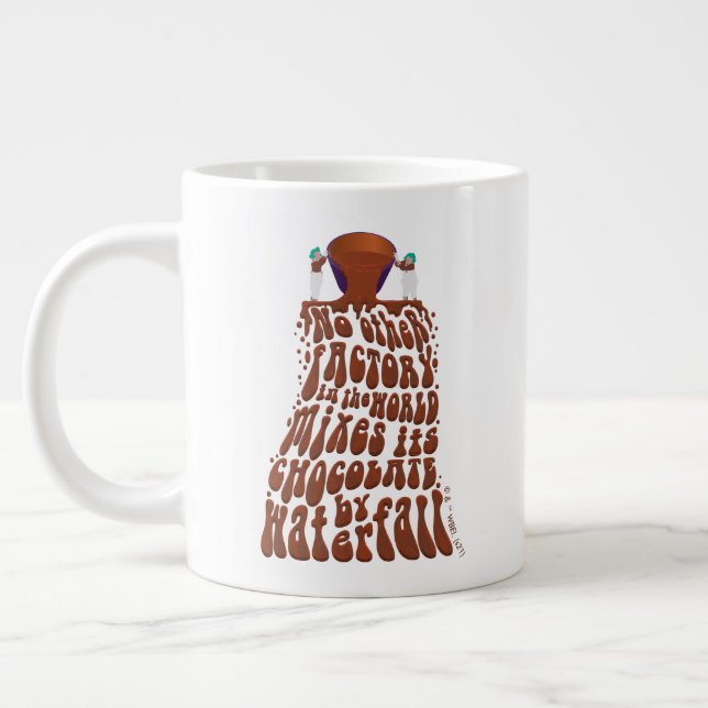 Willy Wonka Chocolate Waterfall Typography Large Coffee Mug (Left)