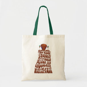 Willy Wonka Chocolate Waterfall Typography Tote Bag