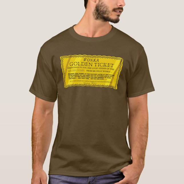 Willy Wonka Golden Ticket T-Shirt (Front)