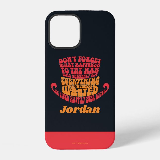Willy Wonka Hat Typography iPhone Case (Back)