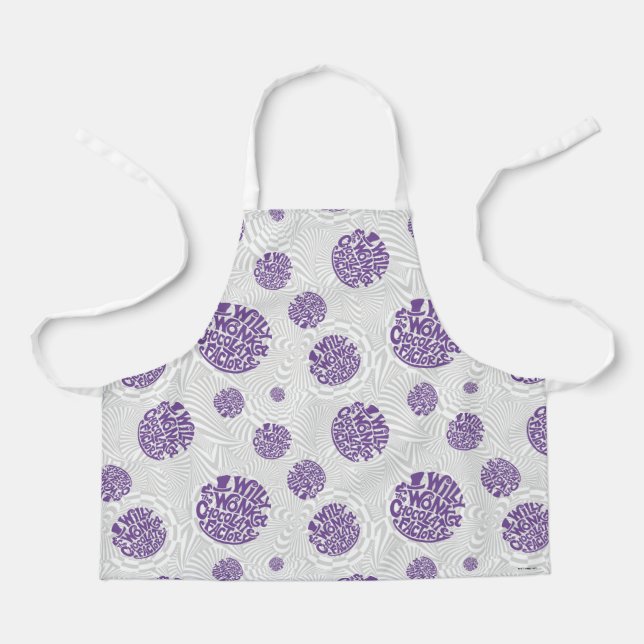 Willy Wonka Logo Psychedelic Graphic Apron (Front)