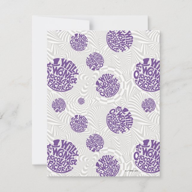 Willy Wonka Logo Psychedelic Graphic Card (Front)