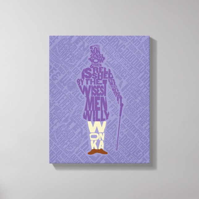 Willy Wonka Quote Silhouette Canvas Print (Front)