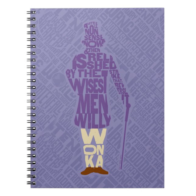 Willy Wonka Quote Silhouette Notebook (Front)