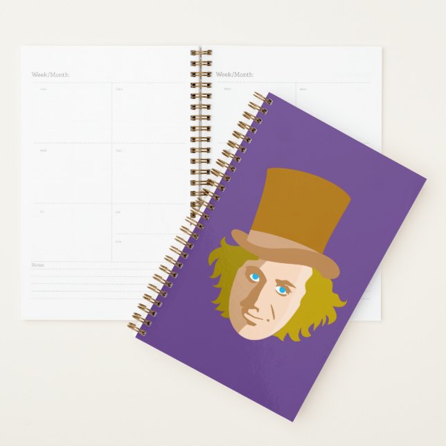 Willy Wonka Stenciled Face Graphic Planner (Display)