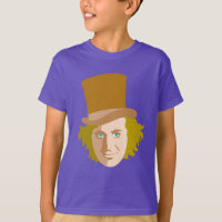Willy Wonka Stenciled Face Graphic