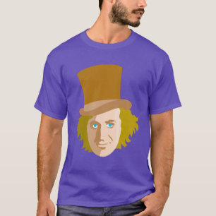 Willy Wonka Stenciled Face Graphic T-Shirt