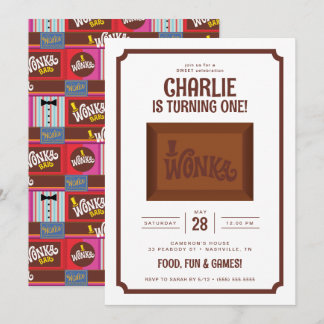Willy Wonka & the Chocolate Factory Birthday Invitation