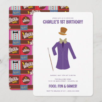 Willy Wonka & the Chocolate Factory Birthday Invitation