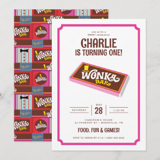 Willy Wonka & the Chocolate Factory Birthday Invitation