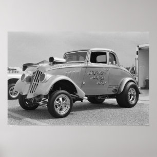 Willys Gasser 1 - Vintage Drag Poster