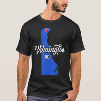 Wilmington Delaware DE Map Vintage Sports Women Me T-Shirt