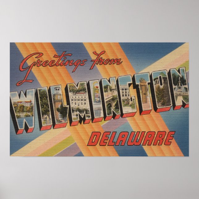Wilmington, Delaware - Large Letter Scenes 2 Poster (Front)