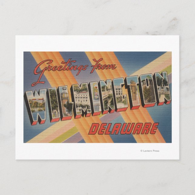 Wilmington, Delaware - Large Letter Scenes Postcard (Front)