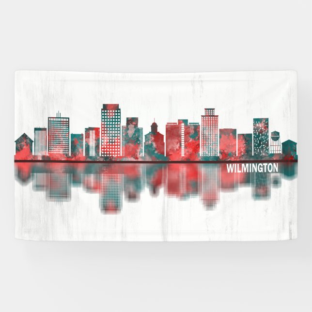 Wilmington Delaware Skyline Banner (Horizontal)