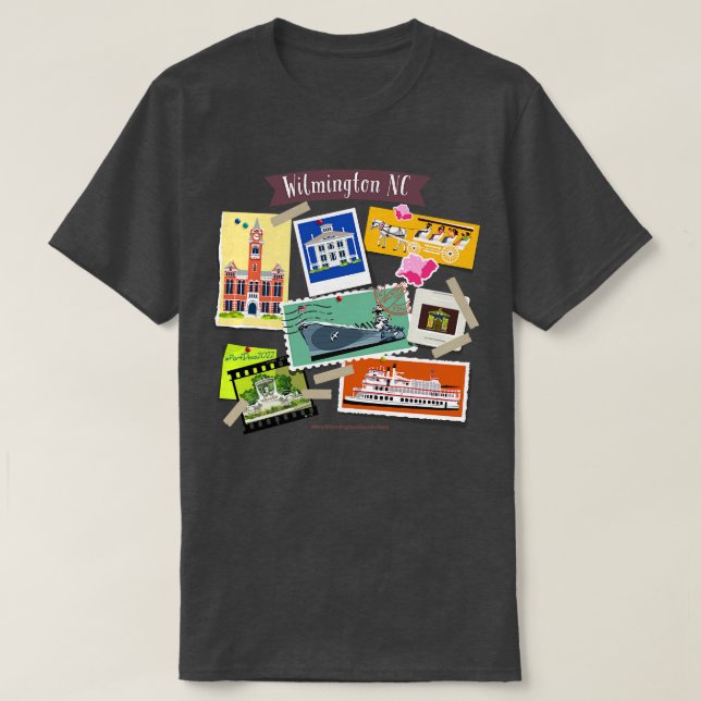 WILMINGTON NC Post Board T-Shirt (Design Front)