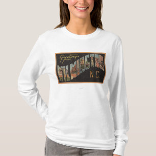 Wilmington, North Carolina - Large Letter Scenes T-Shirt