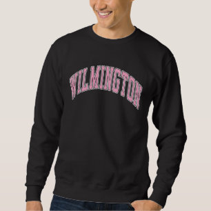 Wilmington North Carolina NC Varsity Style Pink Te Sweatshirt