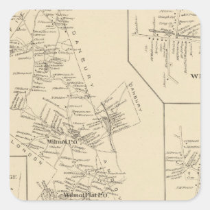 Wilmot, Merrimack County Square Sticker
