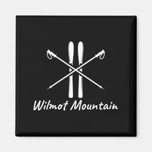 Wilmot mountain illinois ski skiing poles winter magnet