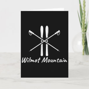 Wilmot Mountain Illinois Ski Skiing Poles Winter V Card