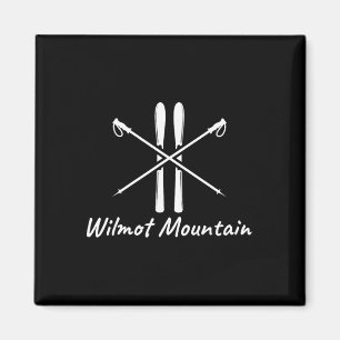 Wilmot Mountain Illinois Ski Skiing Poles Winter V Magnet