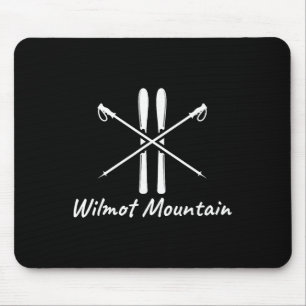 Wilmot Mountain Illinois Ski Skiing Poles Winter V Mouse Pad