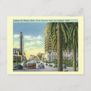 Wilshire Blvd., Los Angeles, California Vintage Postcard