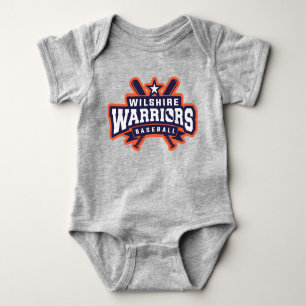 Wilshire Warriors Baseball League Logo Baby Bodysuit
