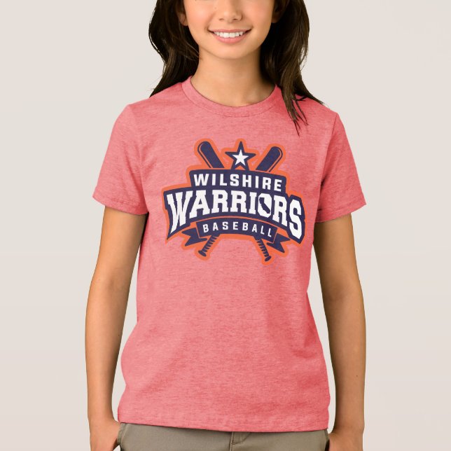 Wilshire Warriors Baseball League Logo Tri-Blend Shirt (Front)