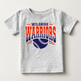 Wilshire Warriors Navy Baseball Logo Baby T-Shirt
