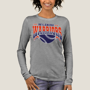 Wilshire Warriors Navy Baseball Logo Tri-Blend Shirt