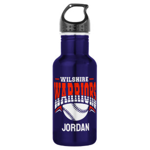 Wilshire Warriors White Baseball Logo 532 Ml Water Bottle