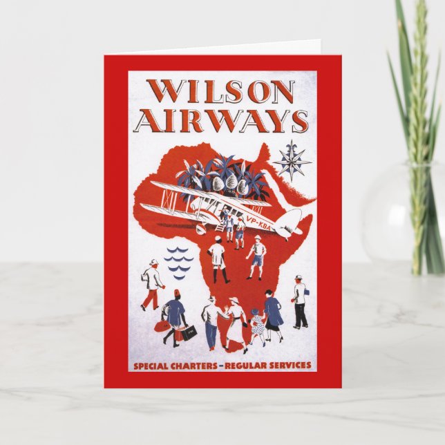 Wilson Airways ~ Africa Card (Front)