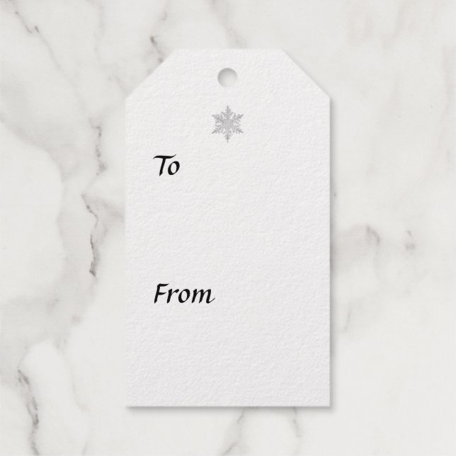 WILSON BENTLEY SNOWFLAKE GIFT TAG (Back)
