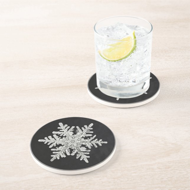 Wilson Bentley's Snowflake  Coaster (Side)