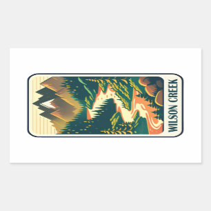 Wilson Creek North Carolina Colors Rectangular Sticker