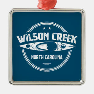 Wilson Creek North Carolina Kayaking Metal Tree Decoration