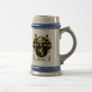 Wilson Family Crest Beer Stein