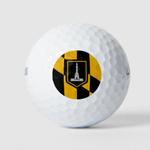 Wilson Golf Ball with flag of Baltimore