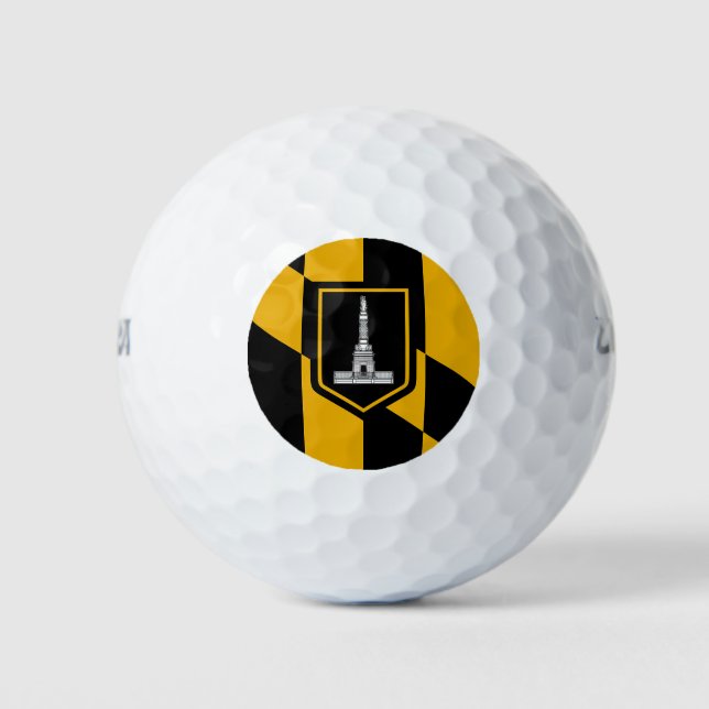 Wilson Golf Ball with flag of Baltimore (Front)