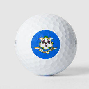 Wilson Golf Ball with flag of Connecticut, USA