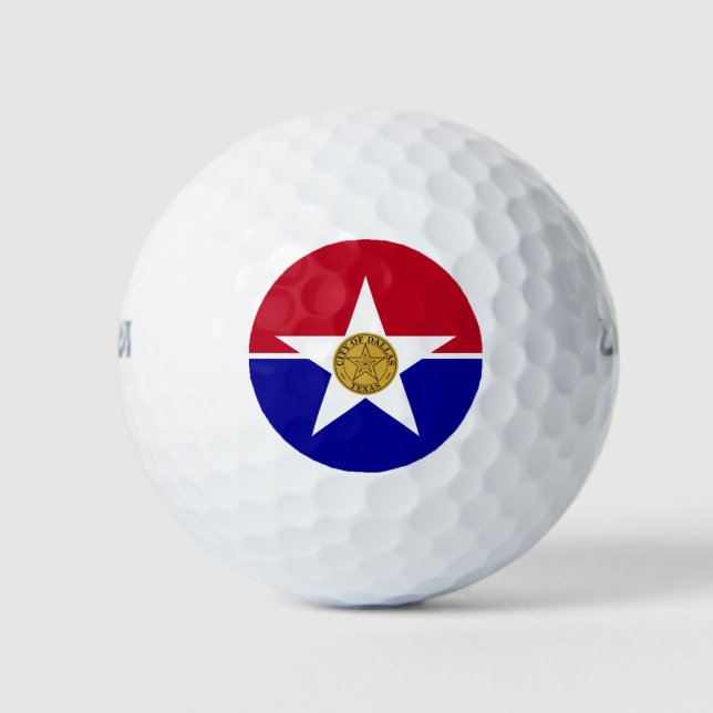 Wilson Golf Ball with flag of Dallas (Front)