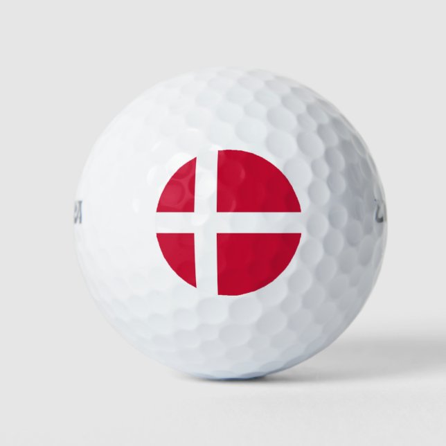 Wilson Golf Ball with flag of Denmark (Front)