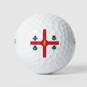 Wilson Golf Ball with flag of Montreal, Canada