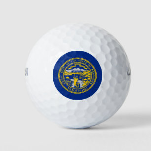 Wilson Golf Ball with flag of Nebraska
