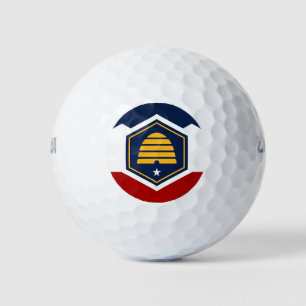Wilson Golf Ball with flag of Utah, USA
